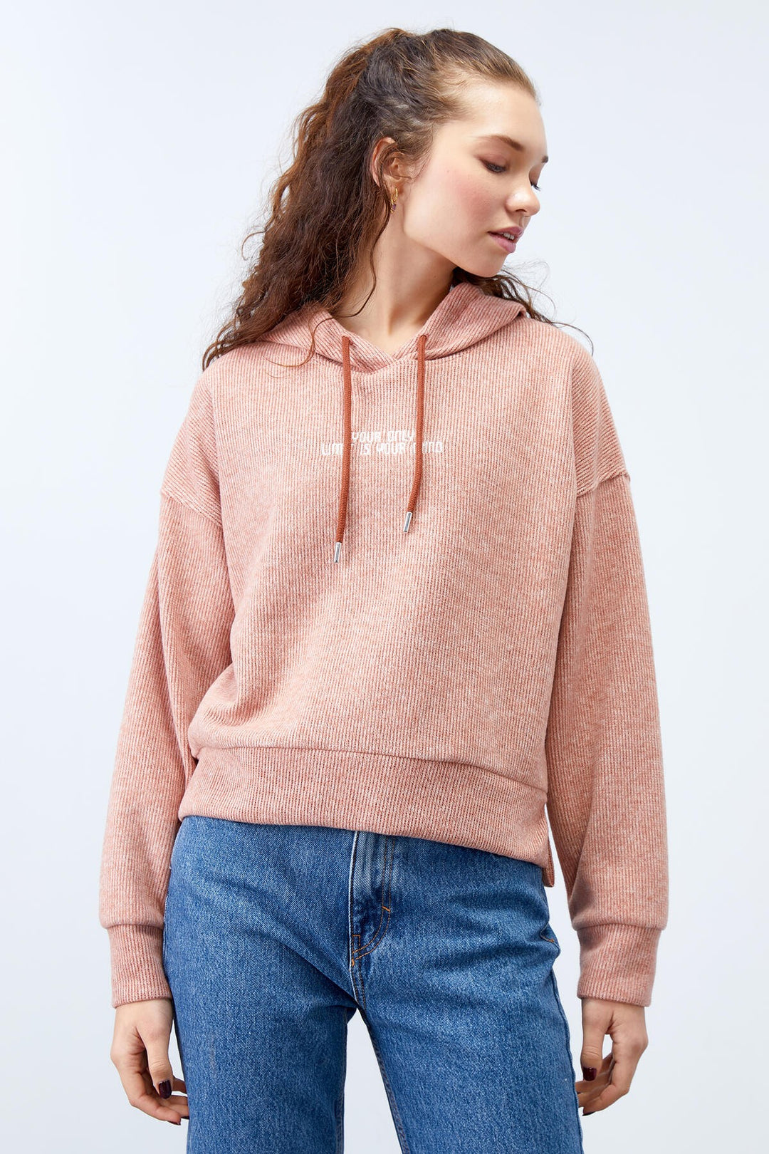 TMY Cinnamon Hooded Embroidered Thessaloniki Woman Oversize Sweatshirt - 97192 - Matías Romero
