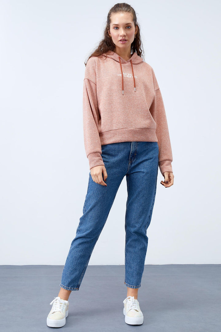 TMY Cinnamon Hooded Embroidered Thessaloniki Woman Oversize Sweatshirt - 97192 - Matías Romero