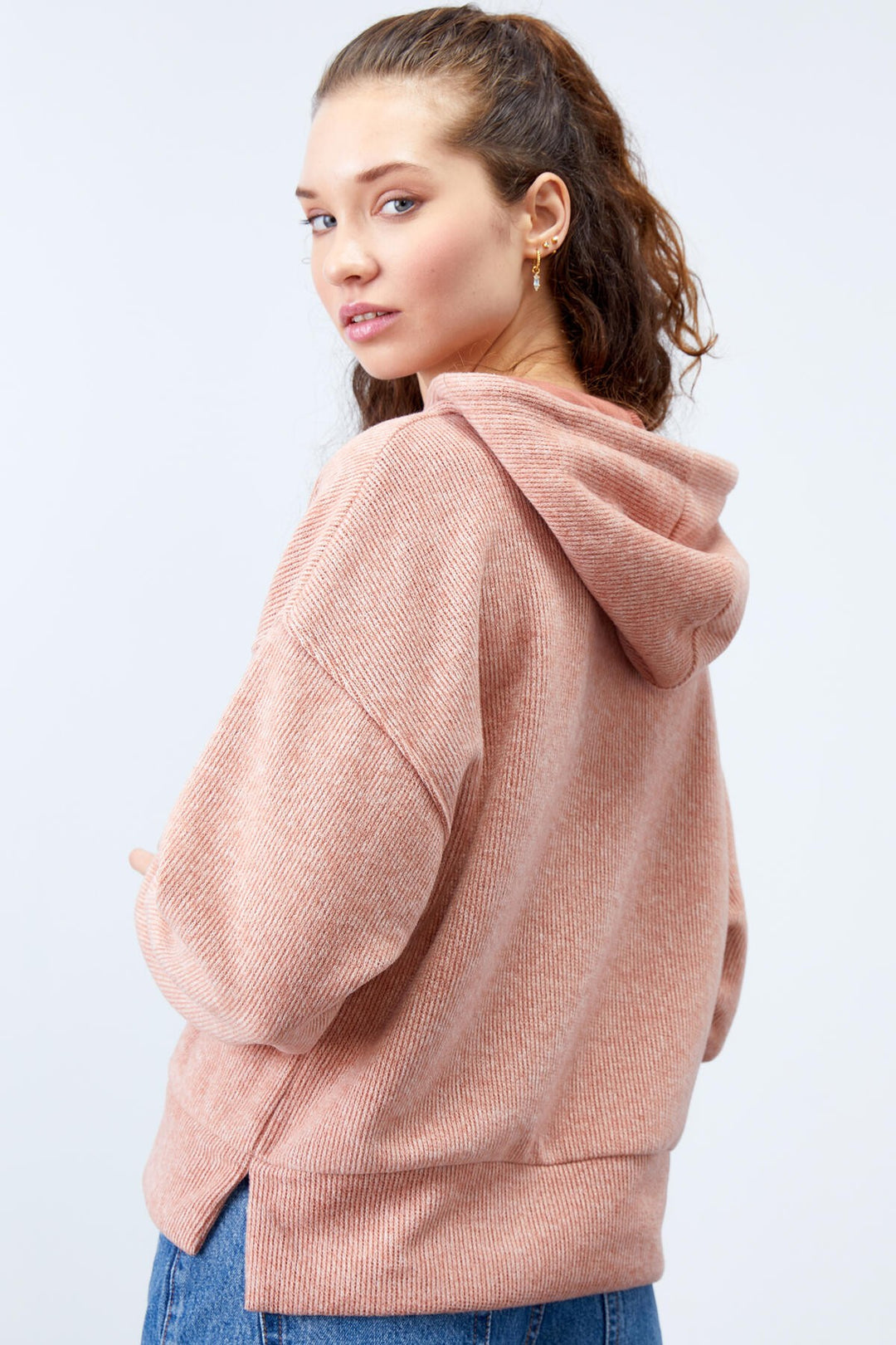 TMY Cinnamon Hooded Embroidered Thessaloniki Woman Oversize Sweatshirt - 97192 - Matías Romero