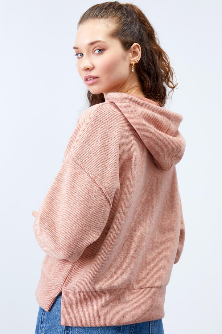 TMY Cinnamon Hooded Embroidered Thessaloniki Woman Oversize Sweatshirt - 97192 - Matías Romero