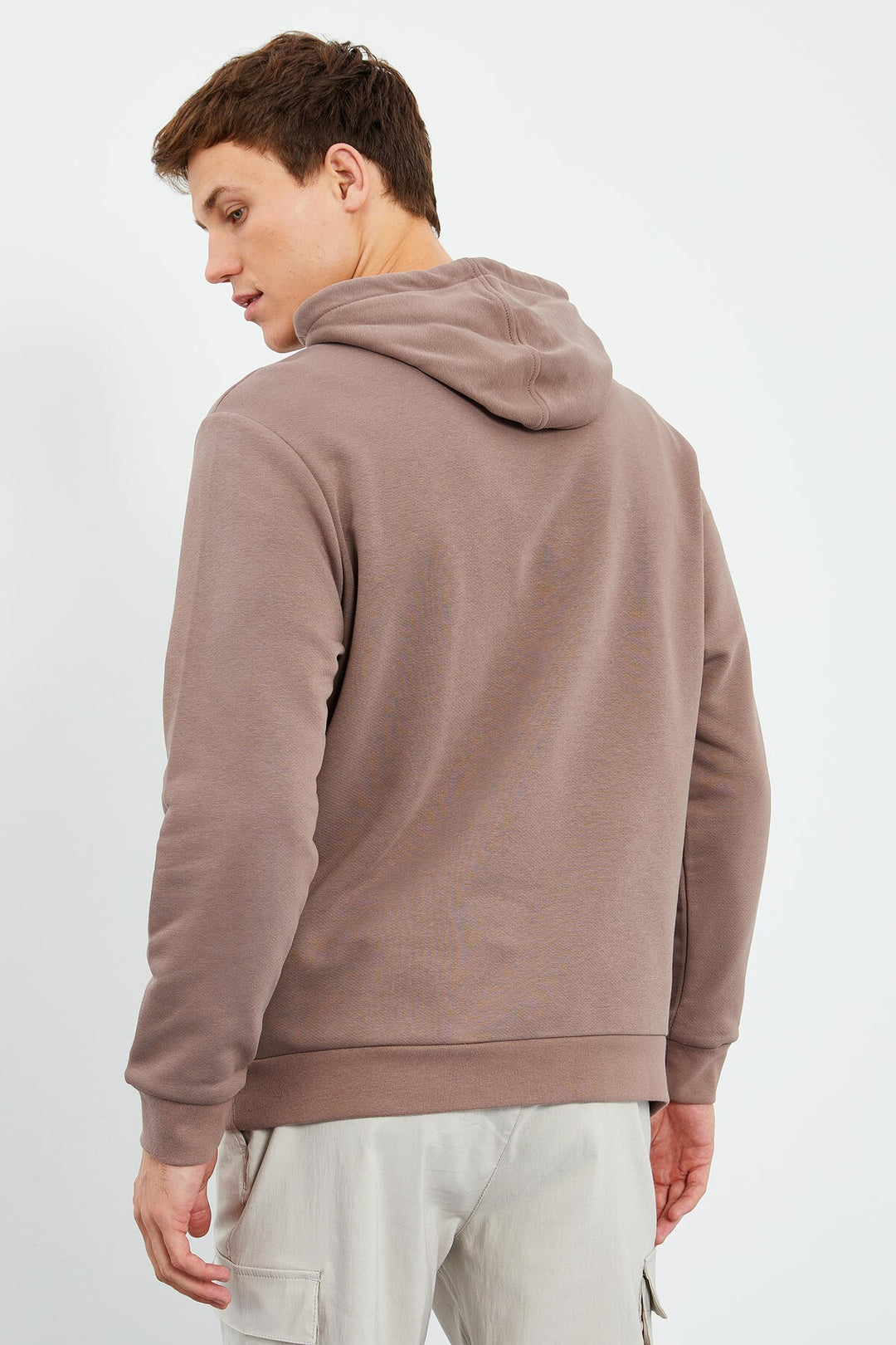TMY Earth Pattern Printed Hooded Comfortable Fit Men's Sweatshirt - 88015 - Rimini