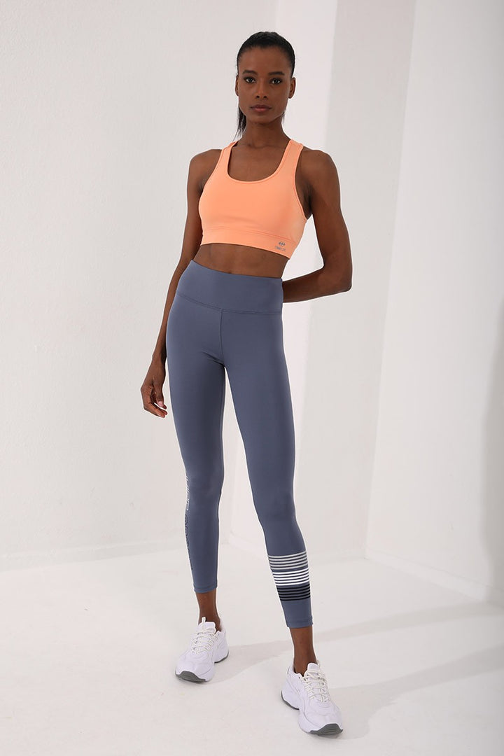 TMY Yavruagzı Back Detailed Slim Fit U Neck Women's Sports Bustier - 97120 - Davie