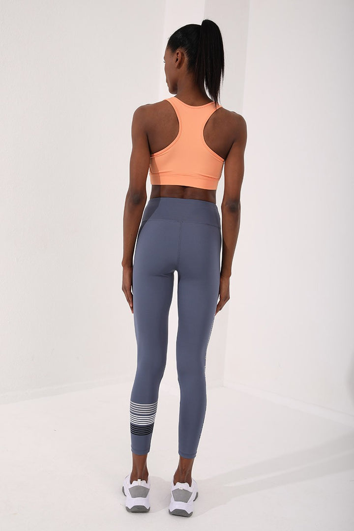 TMY Yavruagzı Back Detailed Slim Fit U Neck Women's Sports Bustier - 97120 - Davie