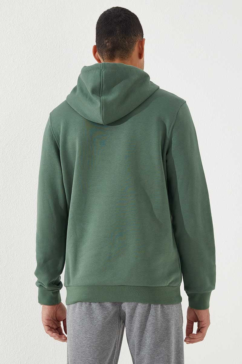 TMY Green Embroidered Kangaroo Pocket Standard Fit Hooded Men's Sweatshirt - 87839 - Bonita Springs
