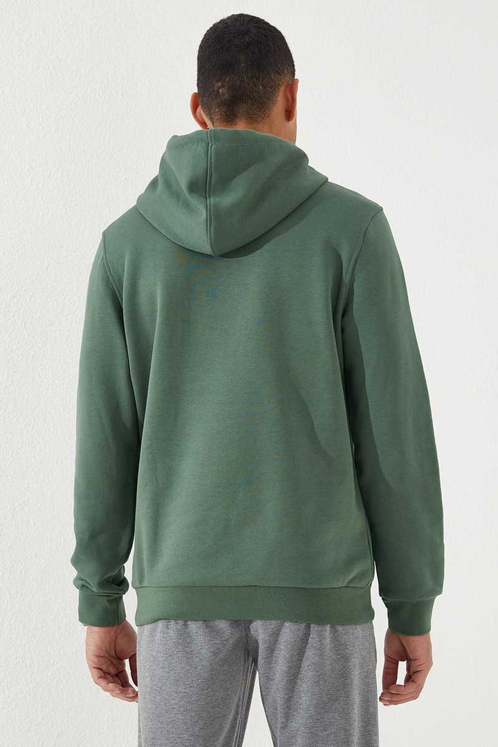 TMY Green Embroidered Kangaroo Pocket Standard Fit Hooded Men's Sweatshirt - 87839 - Bonita Springs