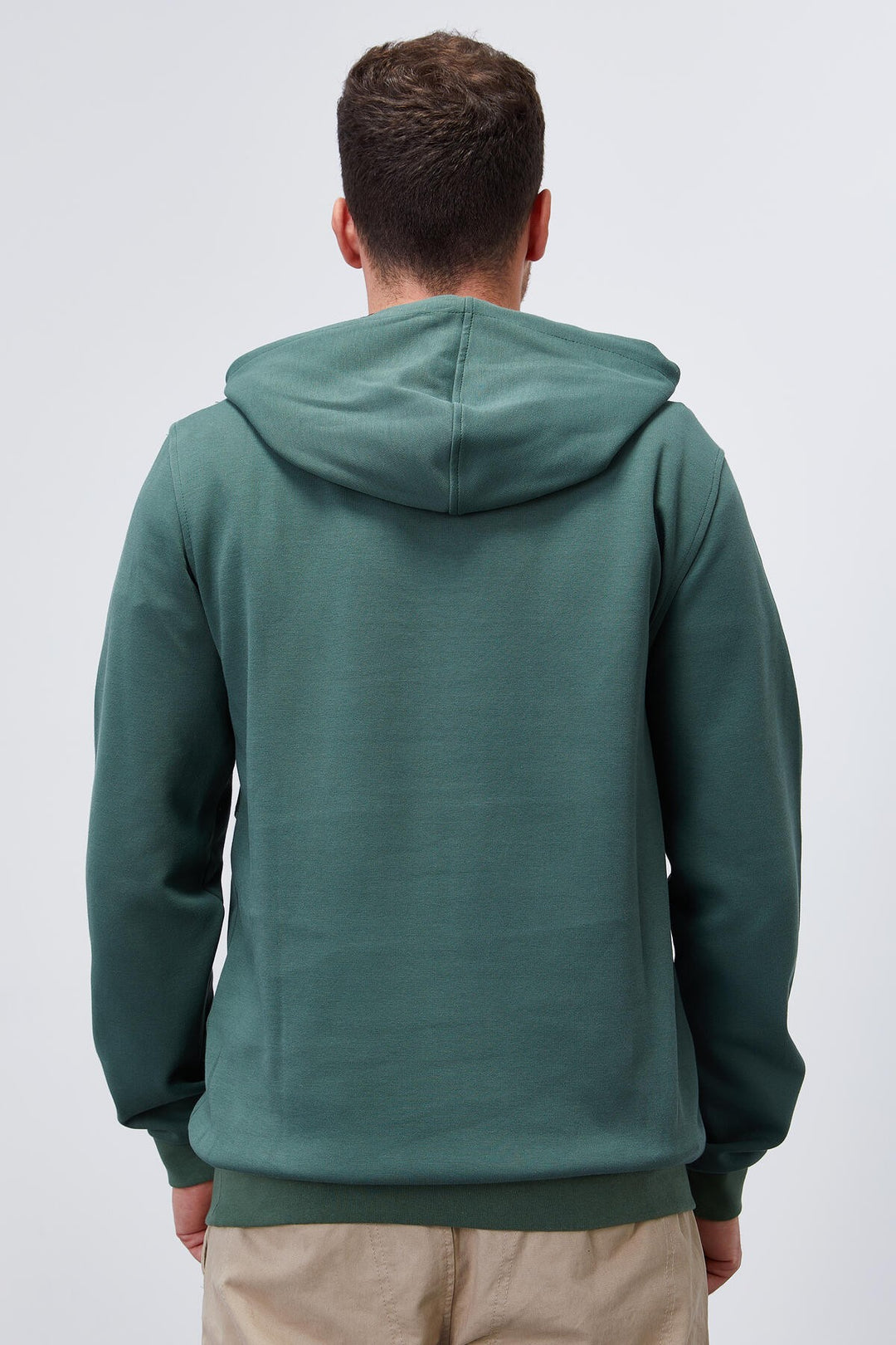 TMY Green Text Embroidered Standard Mold Hooded Men's Sweatshirt - 87887 - Berchem