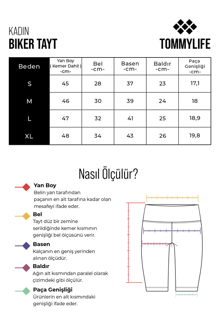 TMY Emerald File Pocket High Waist Shaping Women's Biker Leggings - 91010 - Randolph