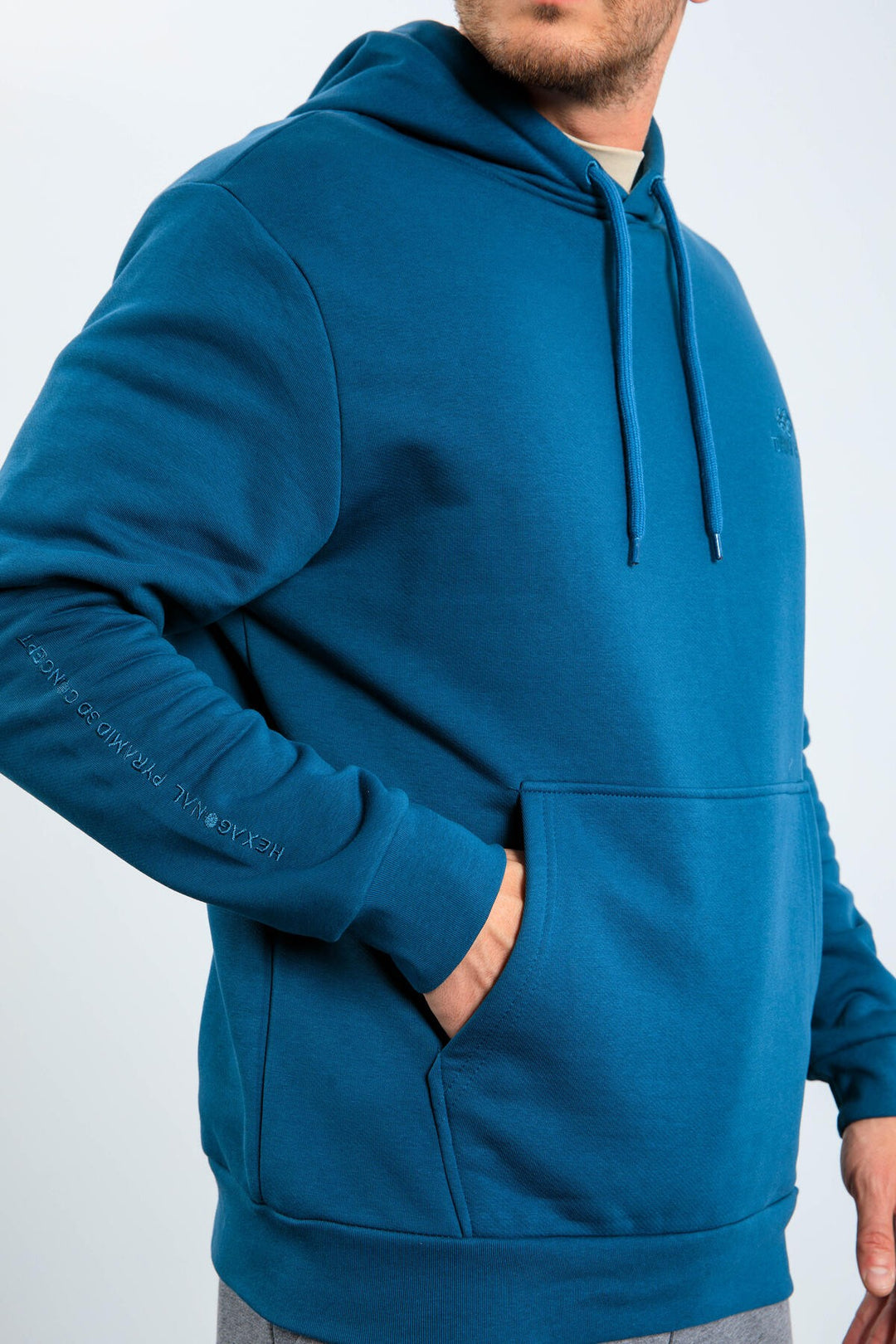 TMY Emerald Kangaroo Pocket Hooded Comfort Fit Men's Sweatshirt - 88013 - Seixal