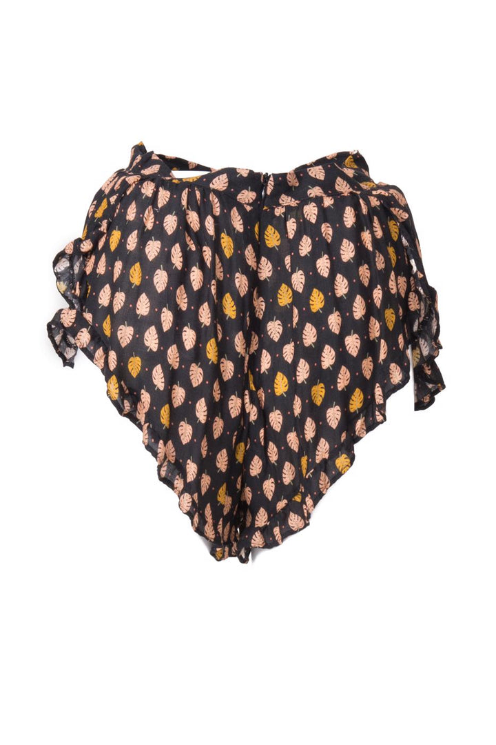 BSL Women Ruffled Hem Polka Dot Mini Shorts - Linden