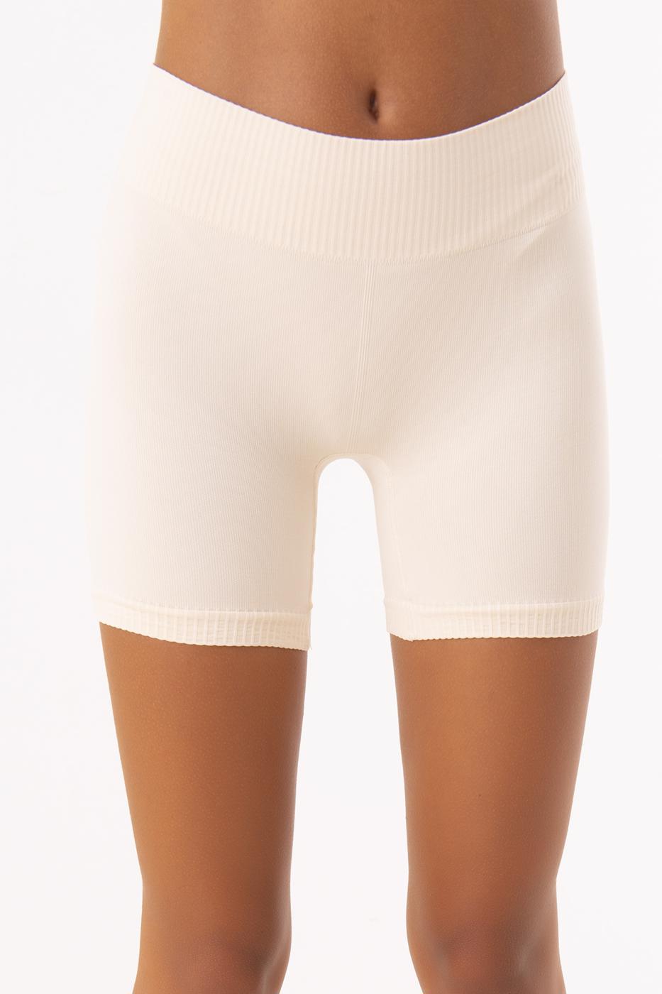 BSL Women Rib-Knit Cuffed Mini Shorts - Fresnillo