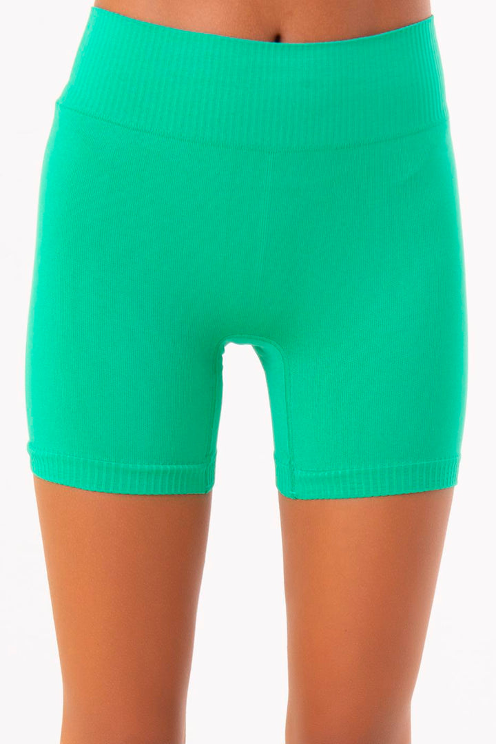 BSL Women Rib-Knit Cuffed Mini Shorts - Istog