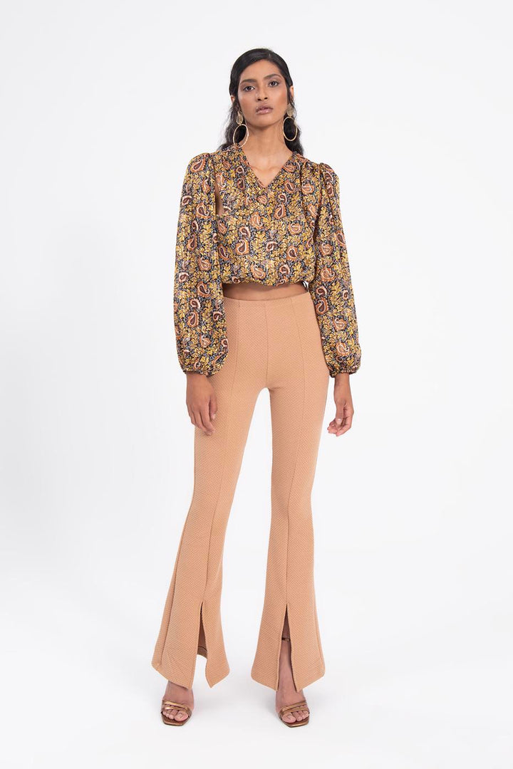 BSL Women Hem slit pants - Silver Spring