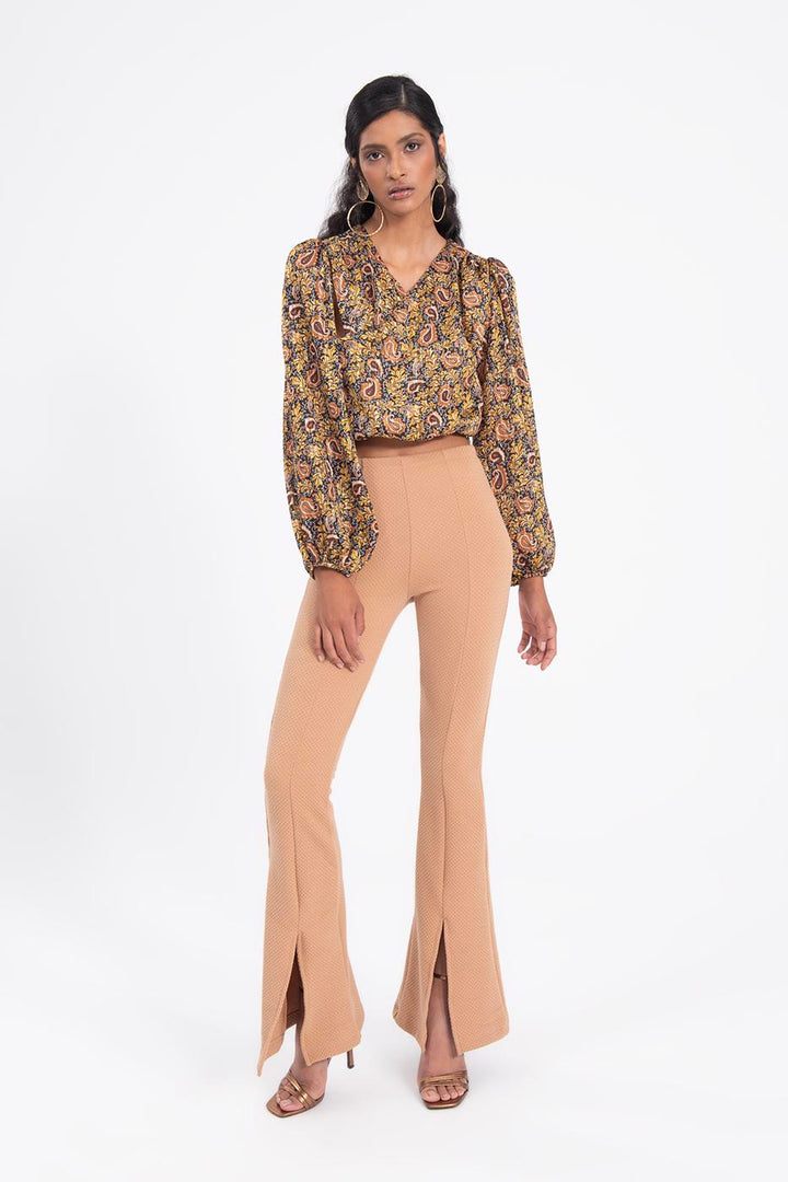 BSL Women Hem slit pants - Silver Spring
