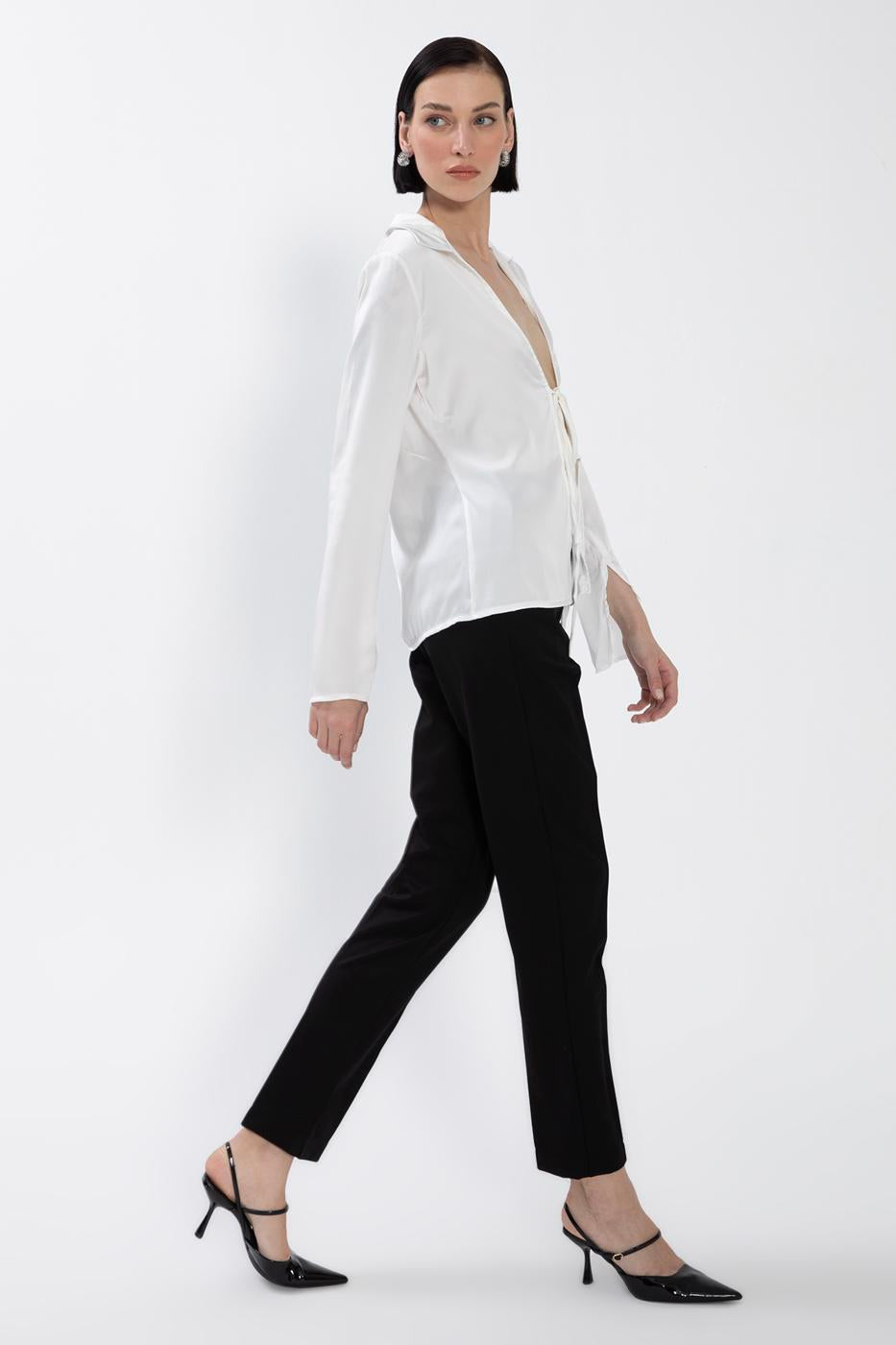 BSL Women High Waist Trousers with Leg Slits - Ixtaczoquitlán