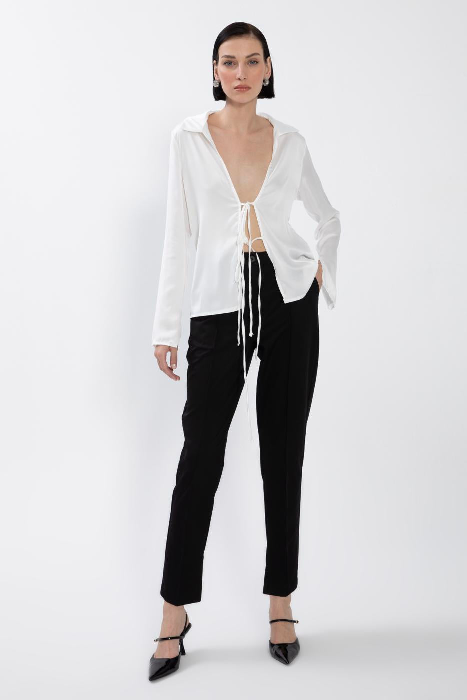 BSL Women High Waist Trousers with Leg Slits - Ixtaczoquitlán