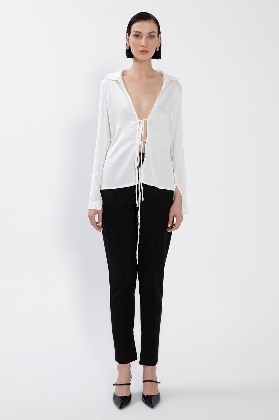 BSL Women High Waist Trousers with Leg Slits - Ixtaczoquitlán