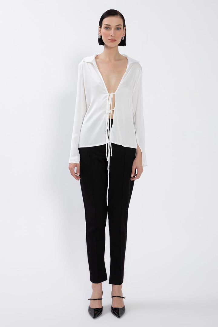 BSL Women High Waist Trousers with Leg Slits - Ixtaczoquitlán
