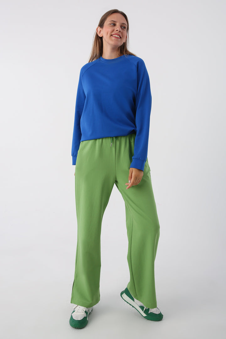 TLD Women Allday Green Sweatpants with Slits - Lakeland