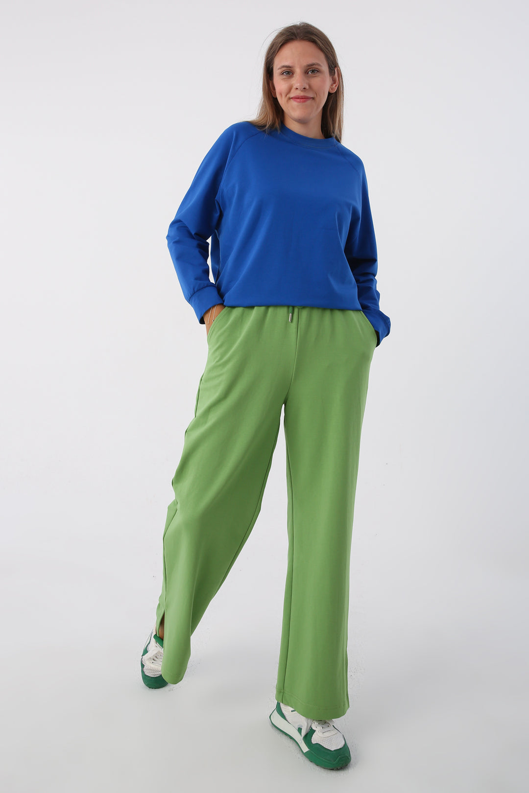 TLD Women Allday Green Sweatpants with Slits - Lakeland