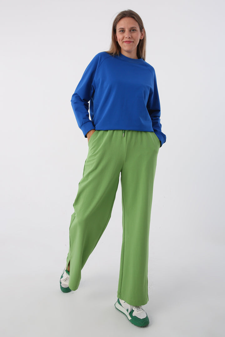 TLD Women Allday Green Sweatpants with Slits - Lakeland