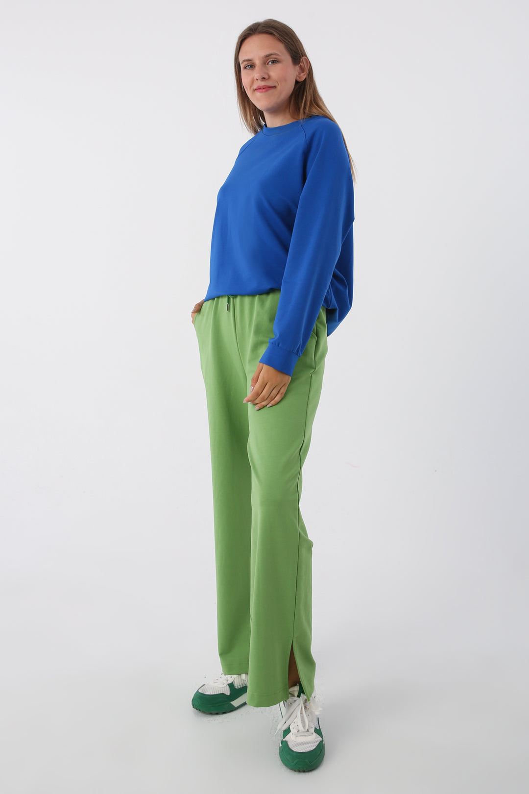 TLD Women Allday Green Sweatpants with Slits - Lakeland