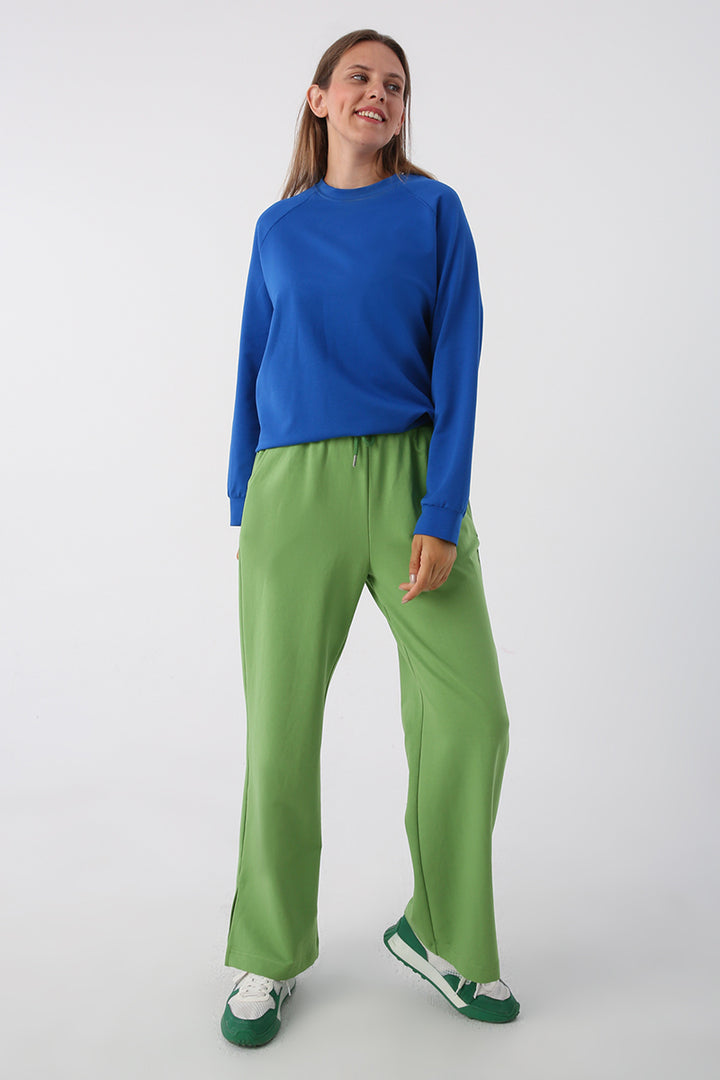 TLD Women Allday Green Sweatpants with Slits - Lakeland