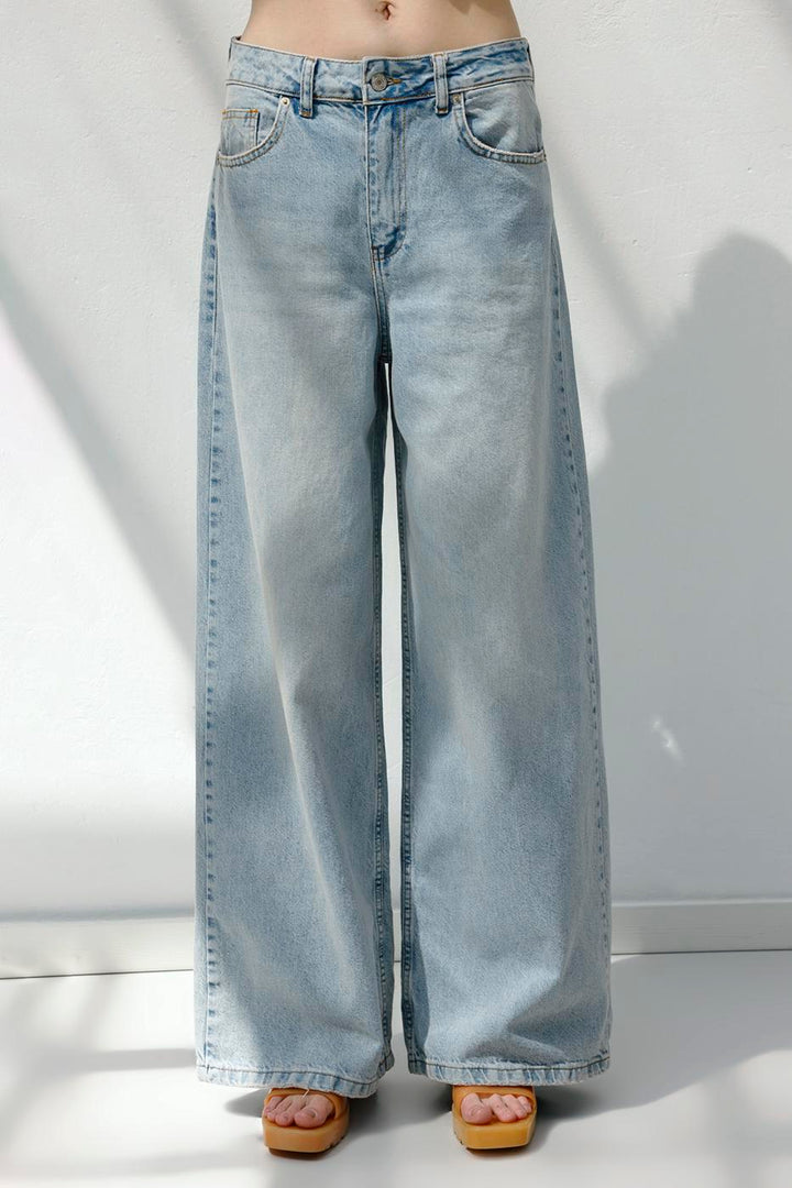 BSL Women Palazzo Denim Trousers - Vernier