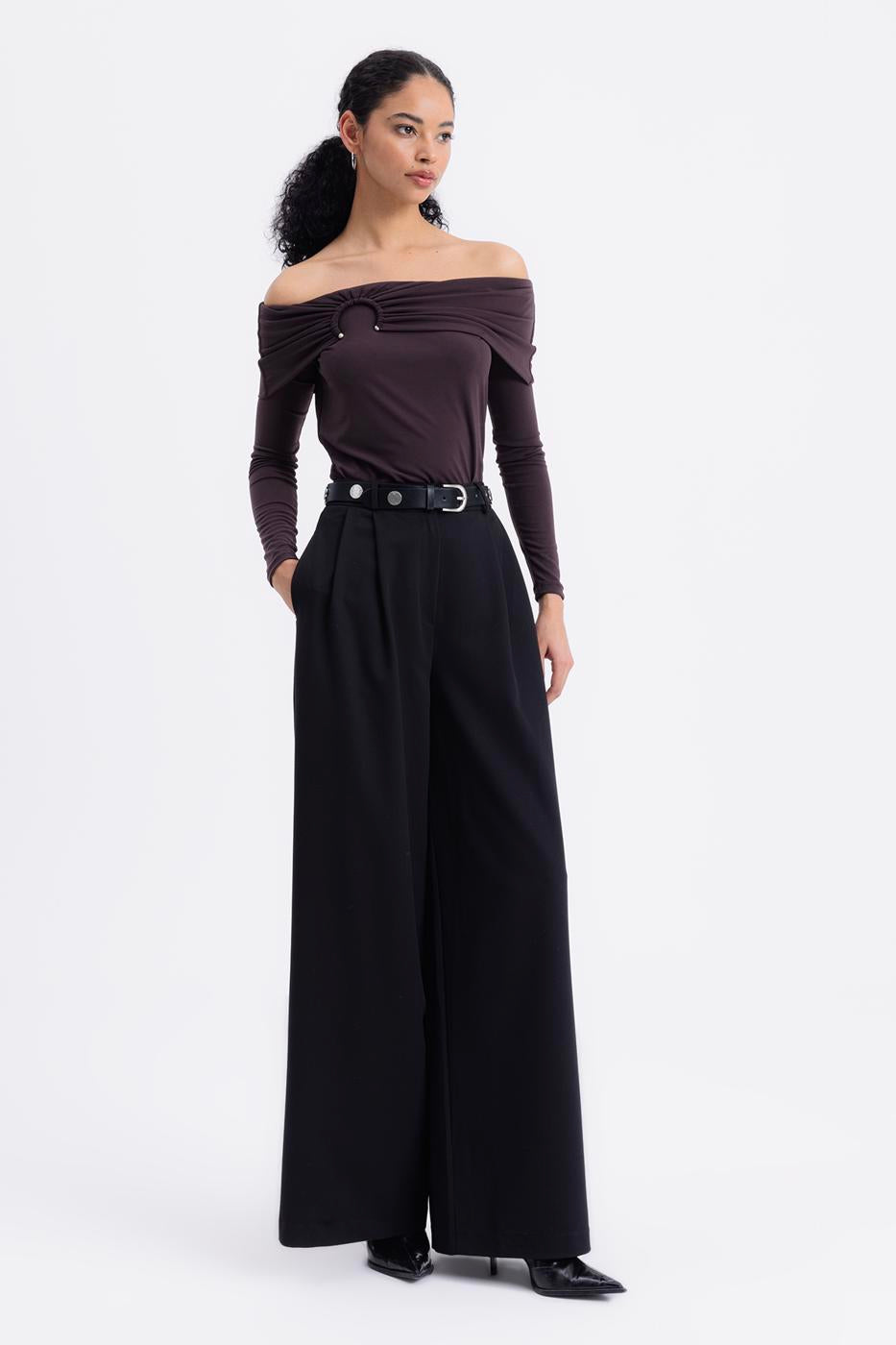 BSL Women Palazzo Fabric Trousers - Pylaía