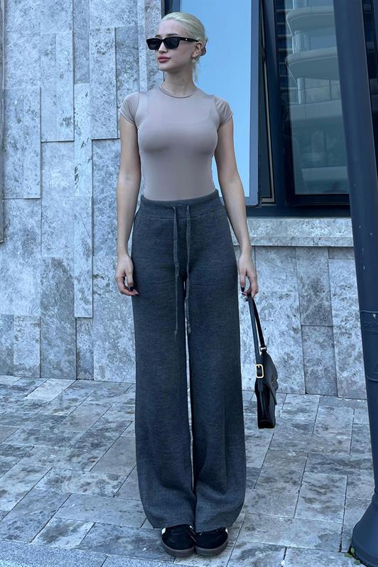 MDX Anthracite Adjustable High Waist Wide Leg Pants MG2089 - Lancaster