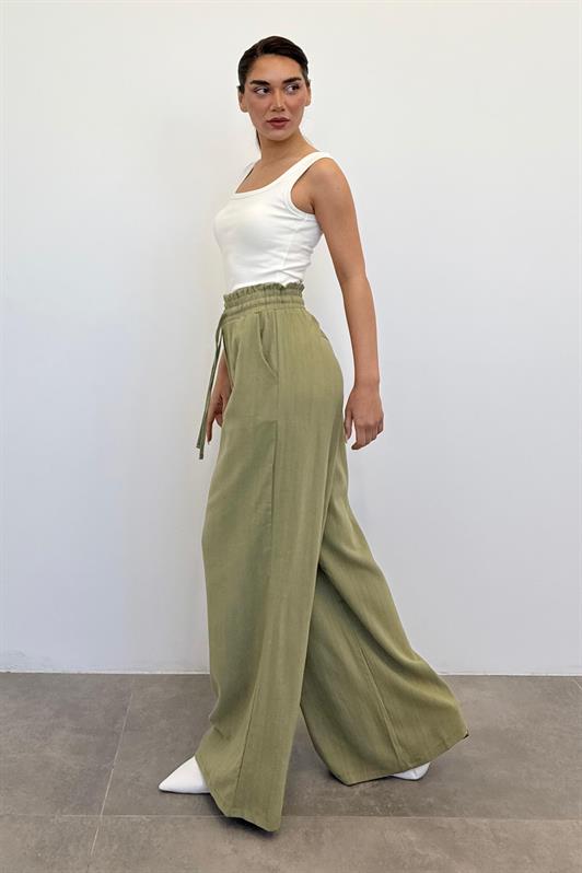MDX Mint Green High Waisted Wide Leg Pants MG2408 - Conegliano