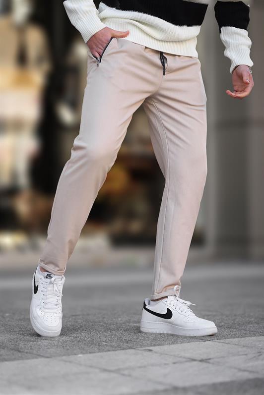 MDX Beige Zip Detail Men's Pants 6520 - Rancho Cordova