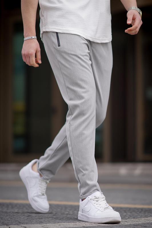MDX Gray Zipper Detailed Men's Pants 6520 - Tlapa de Comonfort