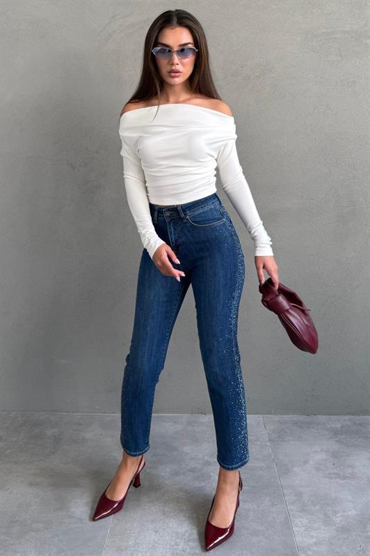 MDX Mavi Boru Paça Kadın Kot Pantolon MG2597 - Schweinfurt