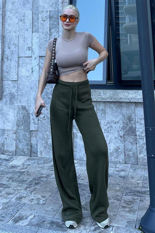 MDX Haki Adjustable Waist Wide Leg Pants MG2089 - Mislata
