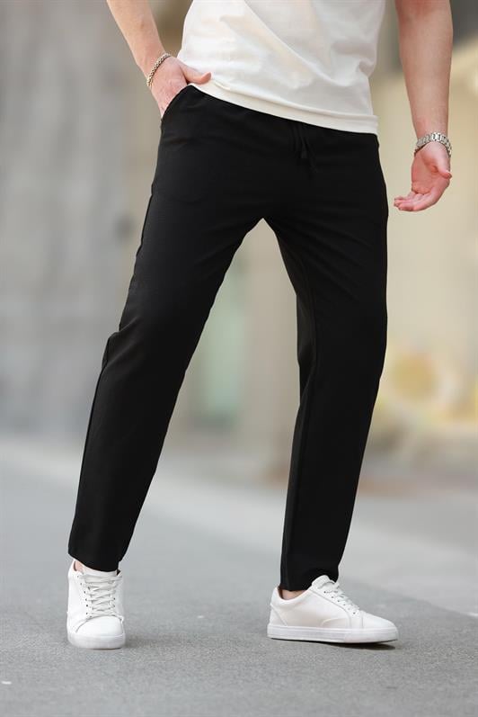 MDX Black Regular Fit Men's Trousers E6572 - Arlington