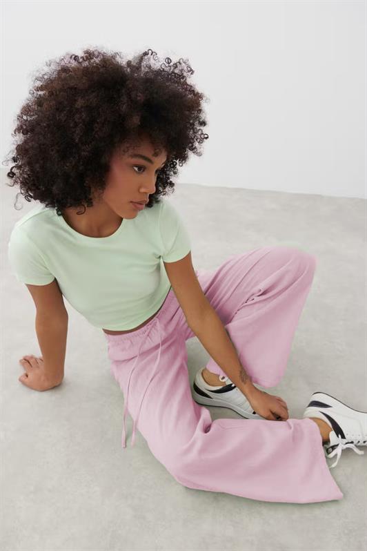 MDX Pink Elastic Waist Wide Leg Pants MG2020 - Tacoma