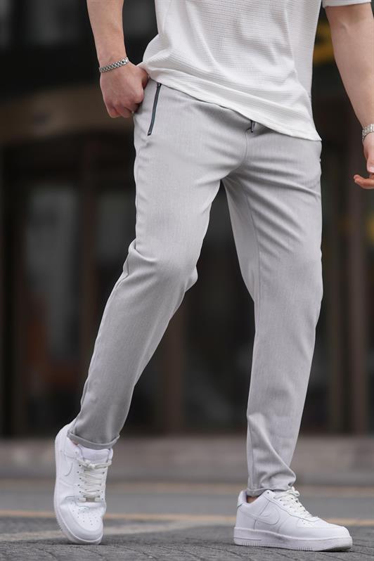 MDX Gray Zipper Detailed Men's Pants 6520 - Tlapa de Comonfort