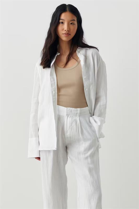 MDX White Belted Wide Leg Women's Pants MG2021 - Empalme