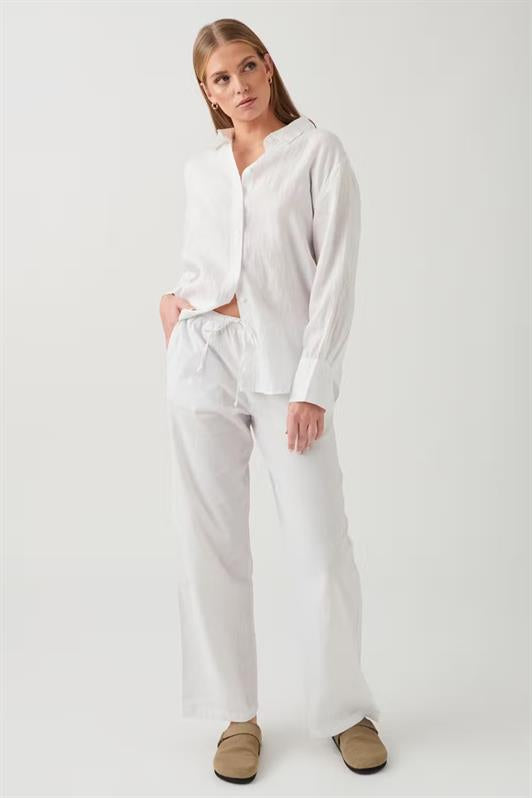 MDX Ecru Elastic Waist Wide Leg Pants MG2020 - Melbourne