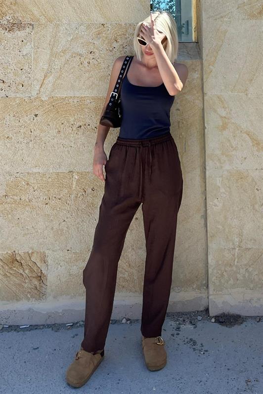 MDX Brown Adjustable Waist Comfort Fit Trousers MG2161 - Saint-Denis