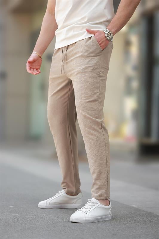 MDX Beige Regular Fit Men's Trousers E6572 - Görlitz