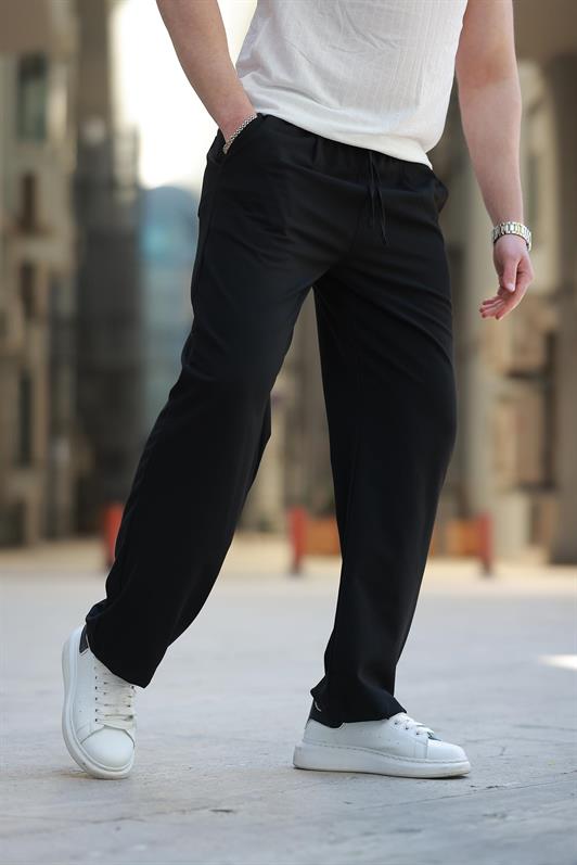 MDX Black Adjustable Waist Comfort Fit Men's Pants E6564 - Benevento