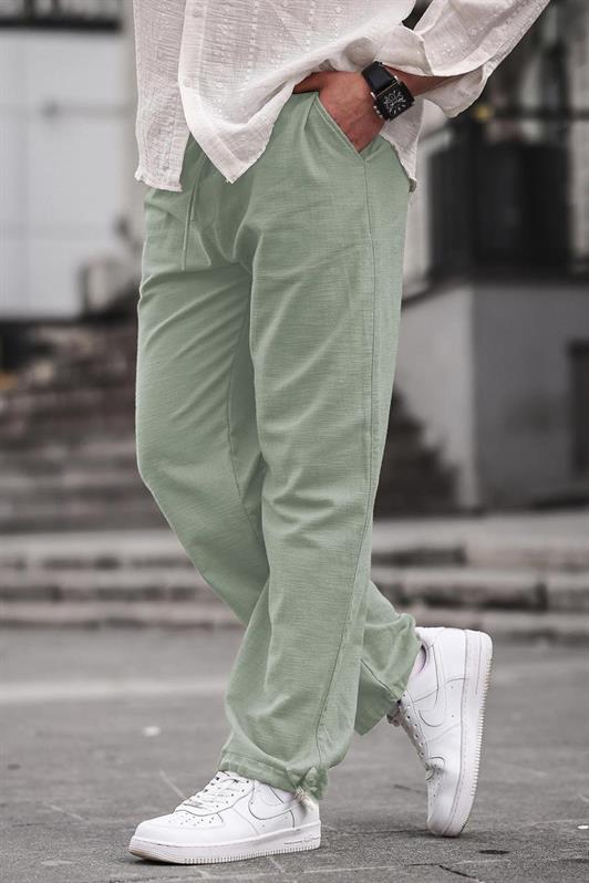 MDX Men's Sage Green Pants with Cuff Detail 6532 - Heist-op-den-Berg