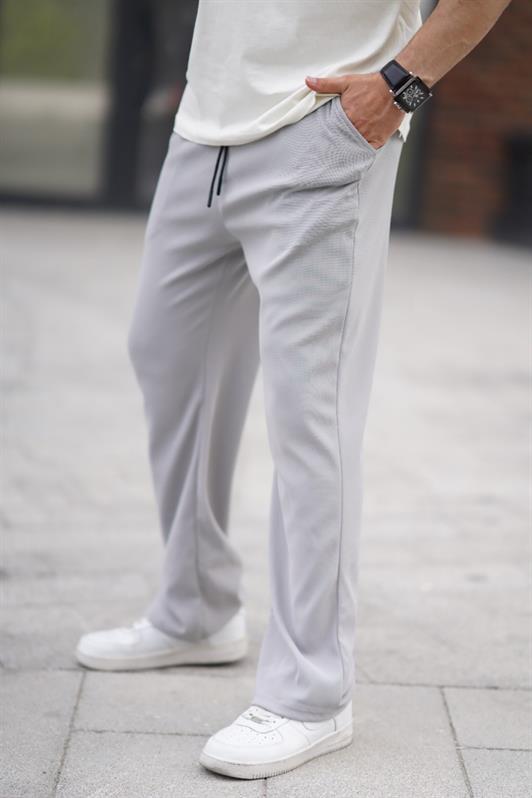 MDX Dyed Gray Adjustable Waist Detailed Baggy Trousers 6545 - Tonbridge