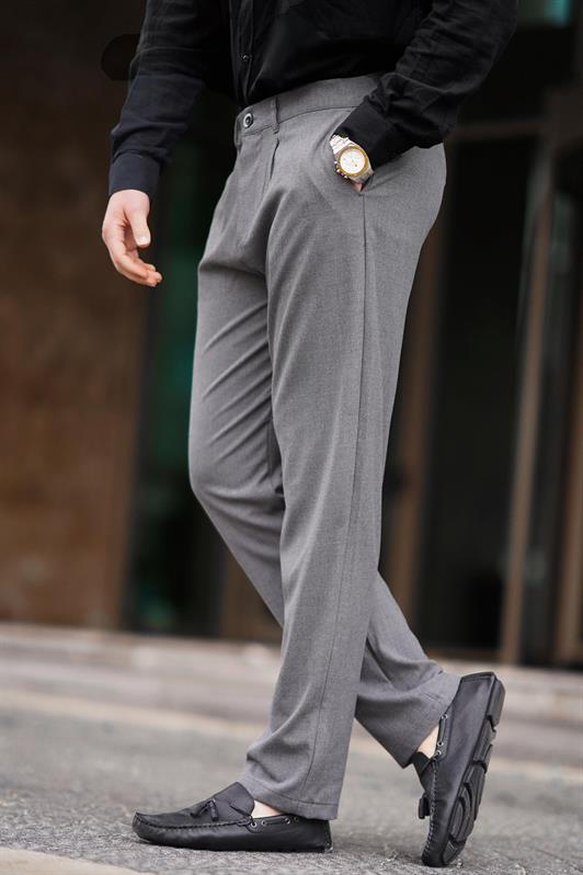MDX Anthracite Regular Fit Straight Cut Men's Trousers with Side Pockets 6540 - Sugar Land
