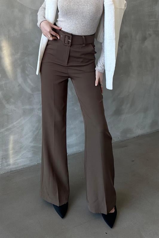 MDX Brown Spanish Flare Women's Fabric Pants MG2303 - Nanterre