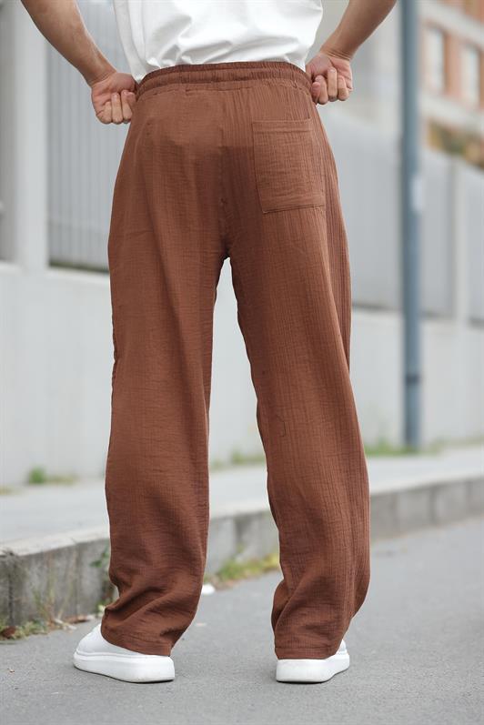 MDX Brown 100% Cotton Comfort Fit Men's Pants E6562 - Río Grande