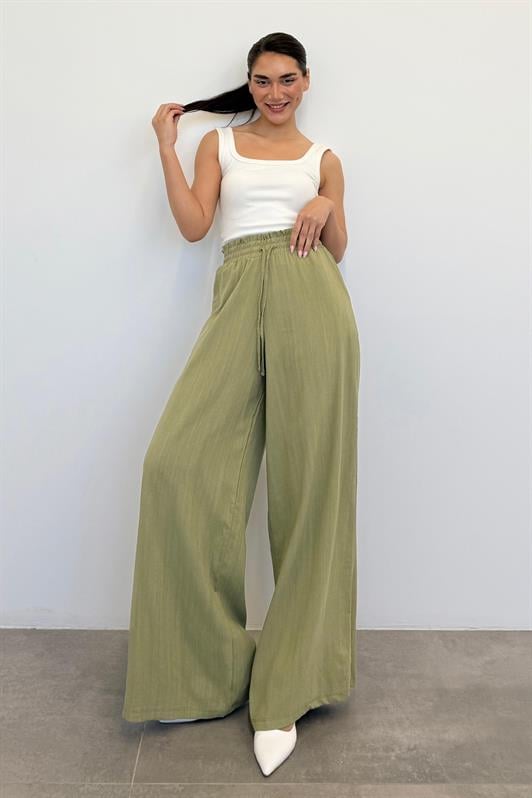 MDX Mint Green High Waisted Wide Leg Pants MG2408 - Conegliano