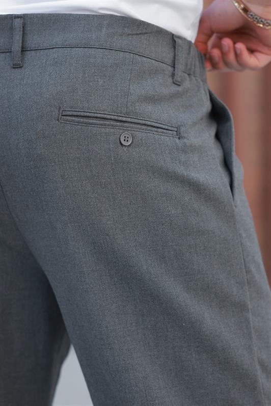 MDX Anthracite Comfort Fit Men's Fabric Trousers E6577 - Franklin