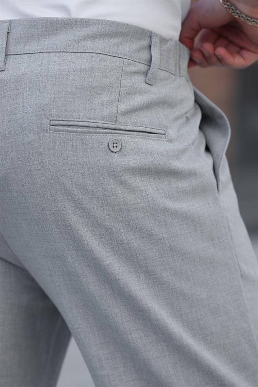 MDX Gray Comfort Fit Men's Fabric Trousers E6577 - Rowlett